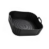 Wkład silikonowy do airfryer forma do frytkownicy beztłuszczowej 19x19x5,5 cm S38 czarny i szarobrązowy